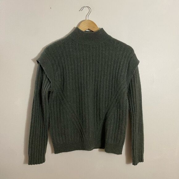 The Cashmere Project Women’s Size Small Mock Neck Sweater Deep Green Long Sleeve - Picture 6 of 10